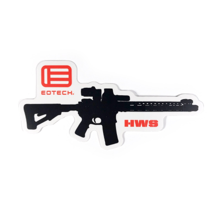 EOTech Logo/HWS Rifle Sticker - Black/White/Red