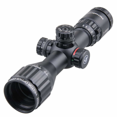 Vector Cerato Ultra Compact 3-9x32 SFP Mildot AO (3 Yards) Rifle Scope with Free Scope Rings